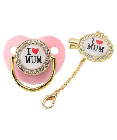 Portable Pink Baby Pacifier - Built-in Silicone Closed Loop Design for Home Use - Buy Online on GoSupps.com