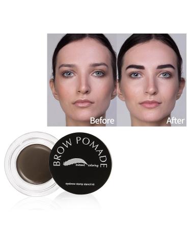 Boobeen Eyebrow Stencil Kit - Waterproof Pomade Gel with 10 Stencils & Brush, Medium Brown Brow Makeup for Women - Buy Online on GoSupps.com