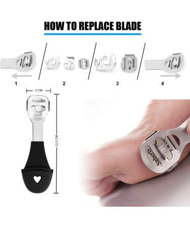 Dualeco Upgraded Stainless Steel Hard Skin Remover - Foot File for Dry/Dead Skin, Callus Remover for Pedicure - Buy Online on GoSupps.com