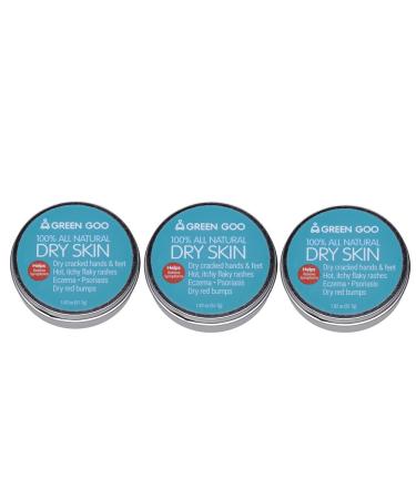 Green Goo Natural Skin Care Salve Dry Skin Care 1.82-Ounce Large Tin 3-Pack