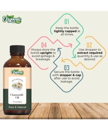 ORGANIC ZING Chamomile (Matricaria chamomilla) Oil | Pure & Natural Essential Oil for Skincare Hair Care Aroma & Diffuser - 30ml/1.01fl oz - Buy Online on GoSupps.com