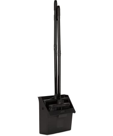 Duo-Pan Plastic Lobby Pan and Duo-Sweep Broom Combo | 36 Overall Length x 11-51/64 Width | Black - Buy Online on GoSupps.com