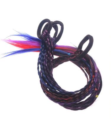 EROSPA 4 Colorful Hair Strands - 40 cm Hairpiece Extension with Hair Tie/Band (Pink) - Vibrant Hair Accessories for Unique Styles - Buy Online on GoSupps.com