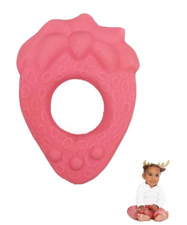 Lanco 8424678905191 Strawberry teething ring 100% natural rubber pink 200 g