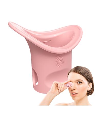 Eye Wash Cups - Portable Eye Flush Kit Silicone Eye Washer - Soft Eye Bath Eye Cleaner Cup with Scale for Eye Washing Refresh and Clean Tired Eyes Pink