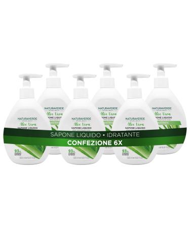 Naturaverde Naturaverde | Natural Beauty - Aloe Vera Liquid Hand Soap Moisturizing Natural Ingredients 6 x 500ml