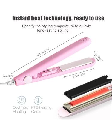Buy Pink 2-in-1 Ceramic Ion Hair Straightener & Curler for Short Hair & Bangs - International Shipping Available - Buy Online on GoSupps.com