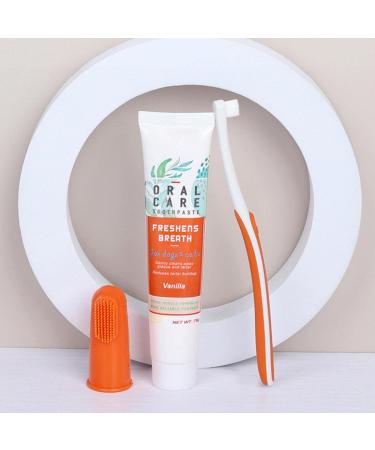 Dog Toothbrush Kit - Care Kit for Dogs - Finger Brush for Dogs Teeth and Toothpaste Pet Oral Teeth and Gum Care Nicything A: Vanilla Flavor - Buy Online on GoSupps.com