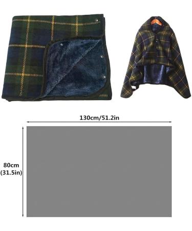 Women's Fleece Jacket Thickened Wheelchair Cove with Buttons Super Soft Plush Blanket Shawl for Warm Gift - Buy Online on GoSupps.com