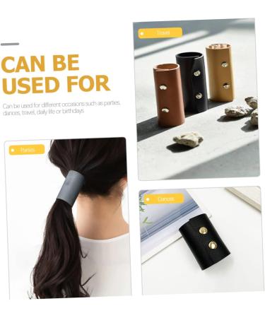 Ipetboom Hair Ring Girl Hair Clips Hair Strips Personalized Hair Ties Hair Accessories Hair Holders Stretch Hair Ties Braid Holder Hair Band Women Headdress Leather Ponytail Miss Cuff - Buy Online on GoSupps.com