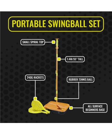 Swingball Tournament - Adjustable Height Tether Tennis Game with Foam Ball, Indoor & Outdoor Base, Carrying Case - Ages 4 - Buy Online on GoSupps.com