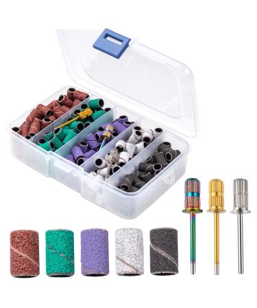 Healeved 1 Set Nail Polish Set Nail Drill Sanding Bands Professional Nail Sanding Bands White Sanding Bands for Nail Drill Nail Bits for Nail Drill Nail Accessories Manicure Band Polisher