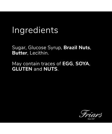 Friars Toffee Buttered Brazil Nuts - Premium Toffee Covered Brazils | Sweet, Crunchy, and Buttery Confectionery | Ideal Housewarming & Congratulations Gift | 450g Gift Box - Vegetarian Friendly - Buy Online on GoSupps.com
