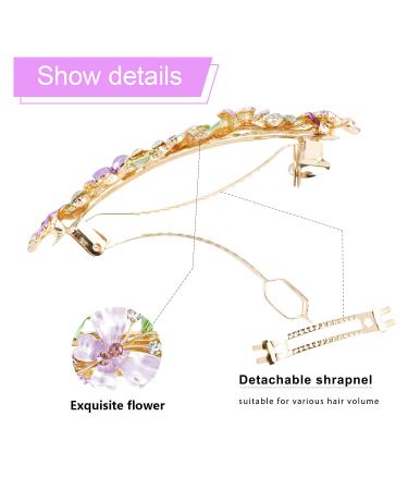 WHAVEL 3PCS Flower Hair Barrettes - French Barrettes for Women - Large Butterfly Fancy Hair Clips - Perfect for Thick & Fine Hair - Purple - Buy Online on GoSupps.com