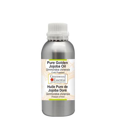 Greenwood Essential Pure Golden Jojoba Oil (Simmondsia chinensis) Pure Therapeutic Grade Cold Pressed 300ml (10 oz)