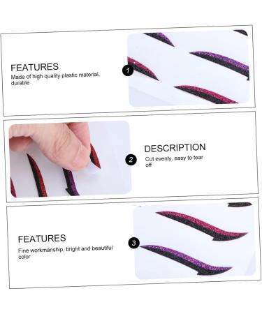 Healvian 12 Pairs Glitter Eyeliner Eyelid Strips Instant Pink Glitter Sticker - Buy Online on GoSupps.com