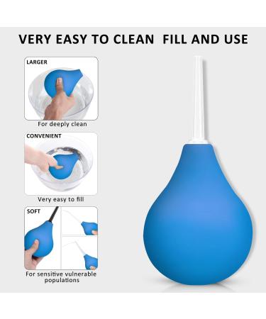  Dasgutes 224 ml Intimate Anal Enema Bulb for Men and Women - Medical Silicone Rectal Enema Anal and Vaginal Showers (Blue) - Buy Online on GoSupps.com