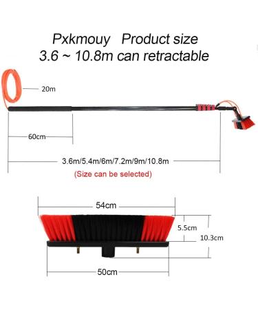 36FT/10.8m Water Fed Pole & Backpack/Window Cleaning Telescopic Brush/Extendable Window Washer conservatory roof cleaner water fed pole Photovoltaic Panel Cleaning 35cm Brush Head 12M/39FT - Buy Online on GoSupps.com