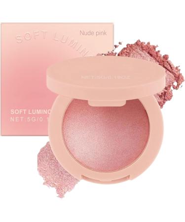Blush Powder Powder Blush Facial Makeup Long Lasting Buildable Shine Makeup Lightweight Cosmetics For All Skin Tones Women Girls Travel Wedding Party Nude - Buy Online on GoSupps.com