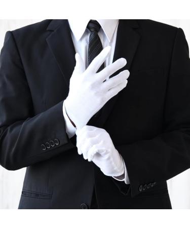 Funmo White Cotton Gloves - 24 Pairs Reusable Moisturizing & Protective Size M Breathable Fabric for Comfort - Buy Online on GoSupps.com