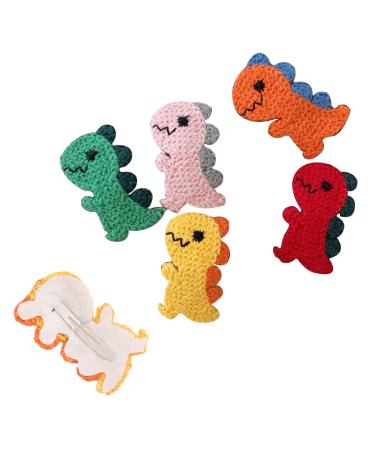 10 Piece Dinosaur Girl Hair Clips Cute Barrettes Girls Hair Clips Snap Hair Clips Dinosaur Hairpin Cartoon Hairpins for Women Girls Little Girls Toddler Kids Children(A)