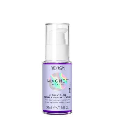 REVLON PROFESSIONAL Magnet Blondes Ultimate Hair Oil - Repair and Neutralization for Blonde Bleached Highlighted and White Hair - Anti Yellow Reflection - Repairing and Neutralising Violet Oil - 30 ml