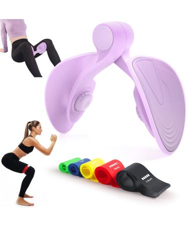 Spopal Pelvic Floor Strengthener for Women 5 Resistance Bands Kegel Devices for Women & Men Leg Pelvic Floor Trainer for Postpartum Rehabilitation Correction Beautiful Buttocks (Purple)
