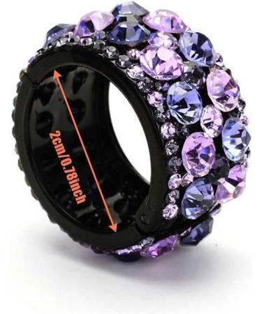 Rhinestone Hair Claws For Women Shiny Crystal Hair Clips Ponytail Bun Colorful Hairpins Hair N9D8 Barrettes Accessories purple - Buy Online on GoSupps.com