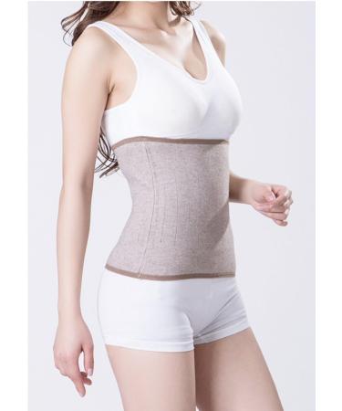 Thermal Therapy Knit Kidney Warmer Brace - Waist & Back Support Belt for Pain Relief & Postpartum Recovery - Khaki, Size M (57-90CM) - Buy Online on GoSupps.com