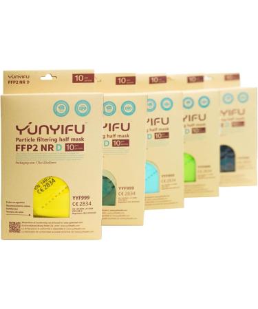 FFP2 Colored Mouth Protection Masks - 10 Pack Dark Green | Promedicalcare International Shipping - Buy Online on GoSupps.com