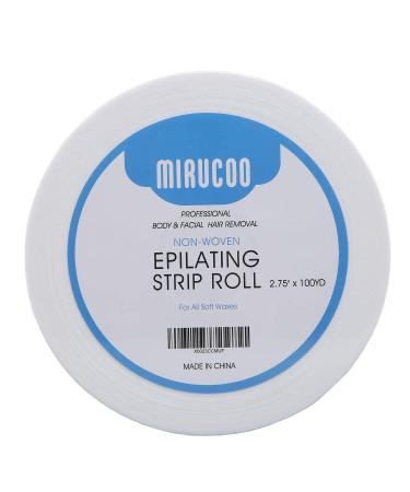 Mirucoo Non-woven Wax Strip Roll for Body and Facial Hair Removal 2.75 x 100 Yards Pack Epilating Roll