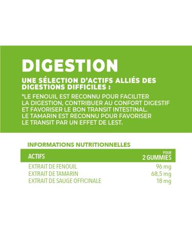 Food Supplement Digestion-Gummies Digestion facilitating digestion and improving transit- Fennel-60 fruit gummies - Buy Online on GoSupps.com