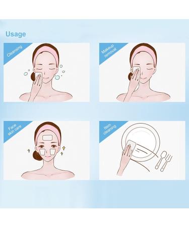 Makeup Cotton Portable Absorbent 200 Pieces Beauty Salon Skin Care Cotton Pad for Home Travel - Buy Online on GoSupps.com