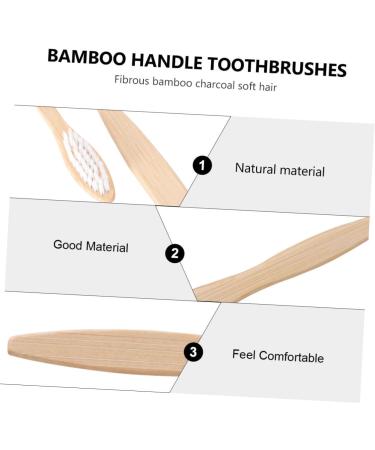 FRCOLOR 20 Pcs Bamboo Toothbrush Set | Eco-Friendly Vegan Reusable Wooden Manual Toothbrushes | Sustainable Bamboo Fiber Toothbrushes - Buy Online on GoSupps.com
