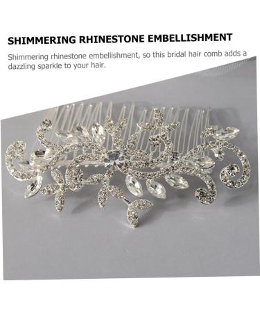 FOMIYES Hair Toppers Wedding Hair Accessories Rhinestone Hair Accessories Prom Hair Accessories Bridal Hair Accessories White Rhinestones Diamond Comb Bride - Buy Online on GoSupps.com