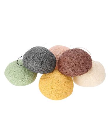 Konjac Sponge Set Facial Body Care Sponge Konjac Wash Face Flutter for Gentle Face Deep Pore Cleansing and Exfoliation for Sensitive Oily Acne Prone Skin Organic Facial Skincare(Round)