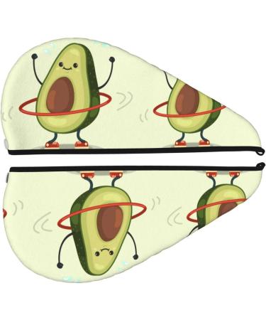 Cartoon Avocado Microfiber Hair Towel | Soft Absorbent Wrap for Long Curly Hair - Quick Dry Coral Velvet Cap for Women - Buy Online on GoSupps.com