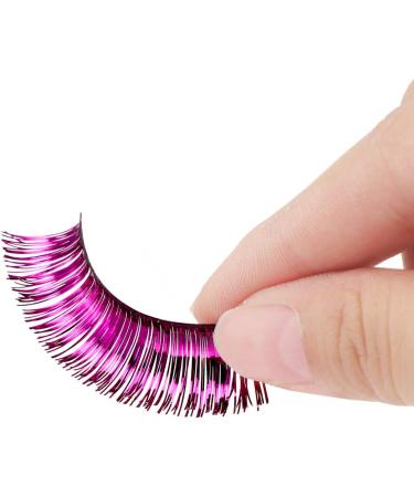 Halloween Lashes 6Pairs Rainbow Fake Eyelashes Reusable Makeup Costume Lashes Handmade False Eyelashes for Party Stage Cosmetics - Buy Online on GoSupps.com