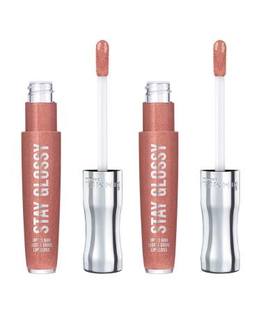 Rimmel Stay Glossy 6HR Lip Gloss Down To Gloss 0.18 Fl Oz (Pack of 2) Down To Gloss 1 Count (Pack of 2)