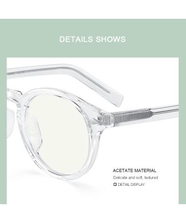 KDOQ Retro Oval Blue Light Blocking Glasses | Stylish Anti-Blue Ray Round Glasses for Men & Women - Shop Internationally - Buy Online on GoSupps.com