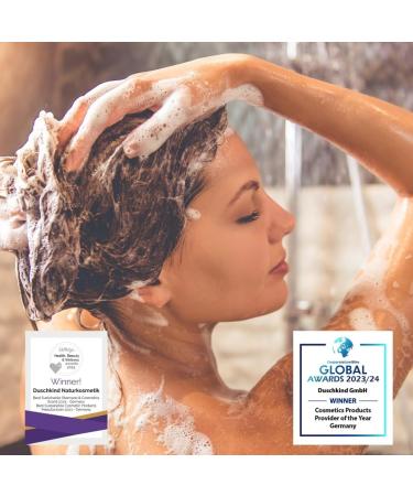  Duschkind Naturkosmetik Solid Shampoo Eucalyptus Mint - Natural fragrance - Can be used as shampoo shower gel conditioner and shaving cream - Vegan formula - Recyclable packaging - Buy Online on GoSupps.com