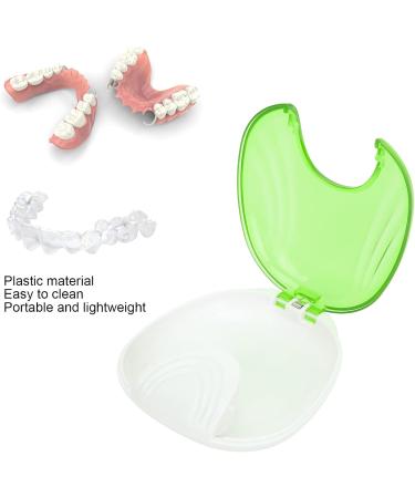 Durable Orthodontic Holder Case - Portable Denture Container with Pressure Lock Design (Light Green) | International Shipping Available - Buy Online on GoSupps.com