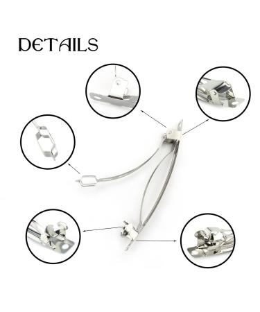 LEEFONE 80mm Iron French Barrette Hair Clips - 50 PCS, Silver Tone | DIY Hair Clip Craft Bows - Buy Online on GoSupps.com