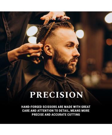 ONTAKI Professional Hair Cutting Scissors Thinning Shears Kit - Japanese Steel Hair Shears Set for Men & Women - Includes Comb & Pouch - Razor Edge Barber Scissors - Silver - Buy Online on GoSupps.com