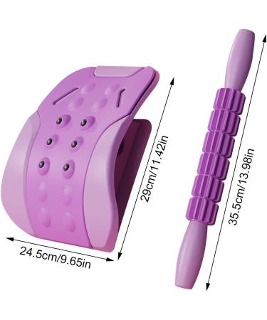 Adjustable Lumbar Support Board - 3-Stage Back Massager & Spine Cracker in Charming Purple - Enhance Lower Back Pain Relief - Buy Online on GoSupps.com