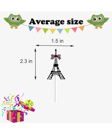 18pcs Eiffel Tower Cupcake Toppers for Girl Lady Women Paris Party Supplies Glitter Paris Cake Topper Decorations Birthday French Themed Party Decorations - Buy Online on GoSupps.com