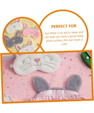 Bunny Eye Mask Set - 3pcs Plush Rabbit Ear Sleeping Eye Patches - Buy Online on GoSupps.com