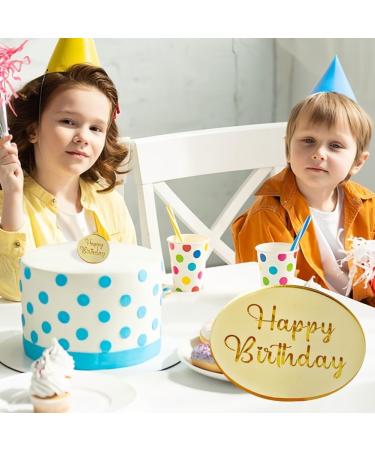 20pcs 2inch Acrylic Cake Topper Acrylic Blanks Birthday Cake Toppers for Birthday Party Cake Decoration Supplies - Buy Online on GoSupps.com