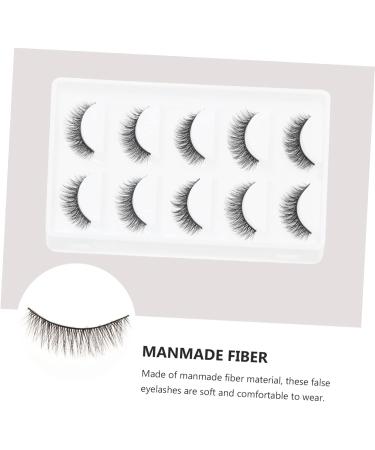 minkissy 10 Pairs Short False Eyelashes Art Eyelashes Thick Cross Eyelashes Dense Eyelashes Fake Eyelash Reusable Eyelashes Lashes Makeup Eyelash Major Accessories 6d Artificial Fiber - Buy Online on GoSupps.com