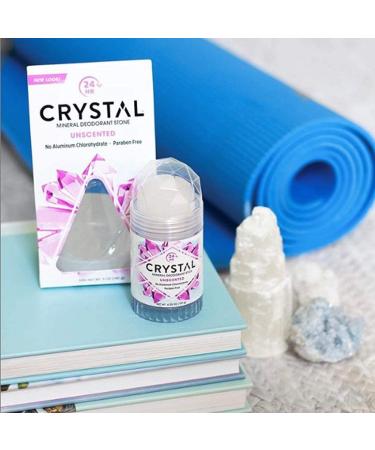 CRYSTAL Mineral Deodorant Stick - Unscented 24-Hour Odor Protection - Aluminum & Paraben Free - 4.25 oz (2 Pack) - Buy Online on GoSupps.com